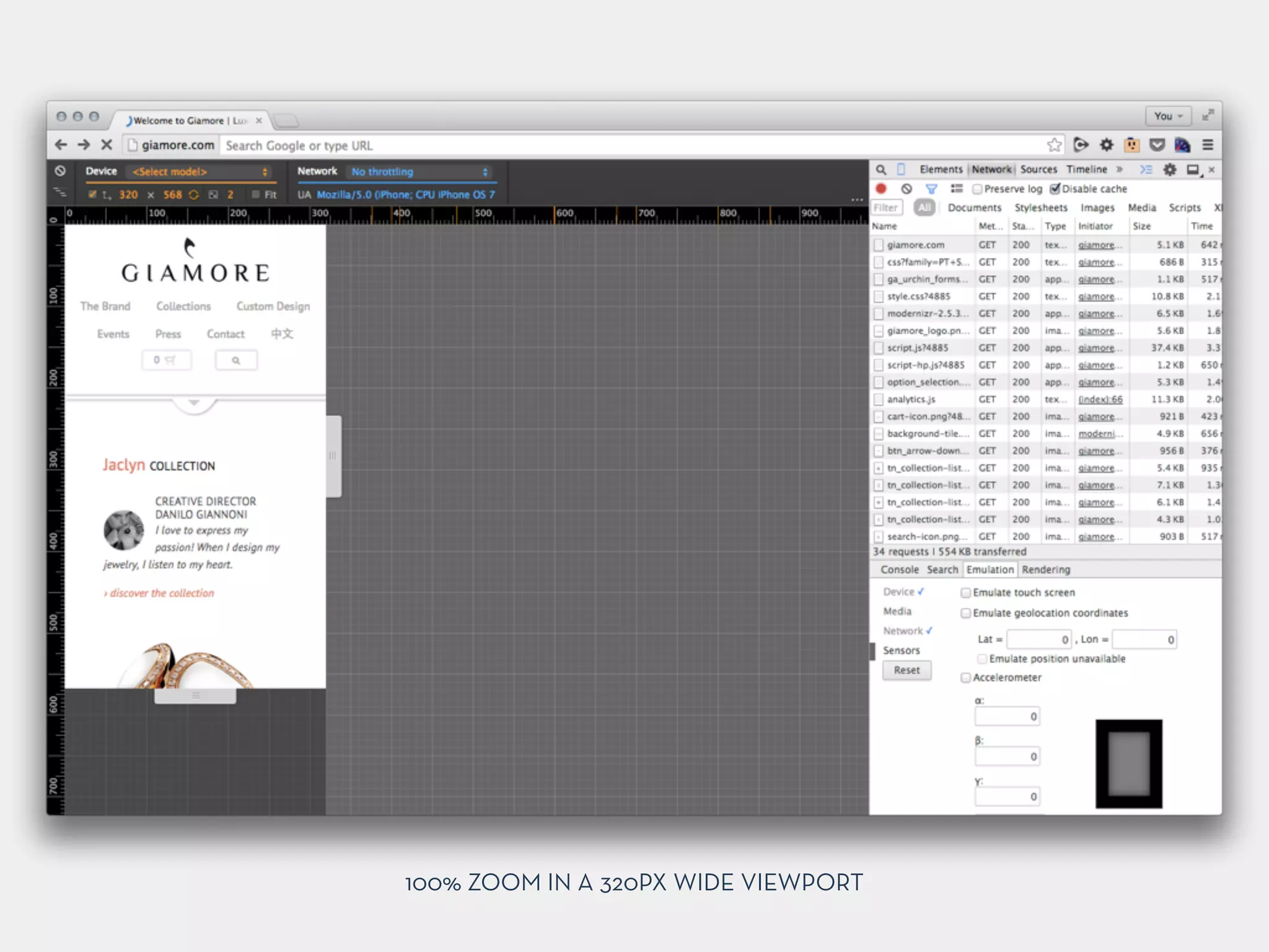 100% ZOOM IN A 320PX WIDE VIEWPORT 
 