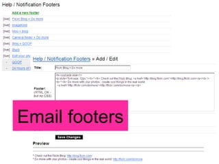 Email footers 