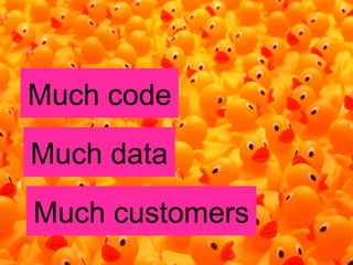 Much code Much data Much customers 