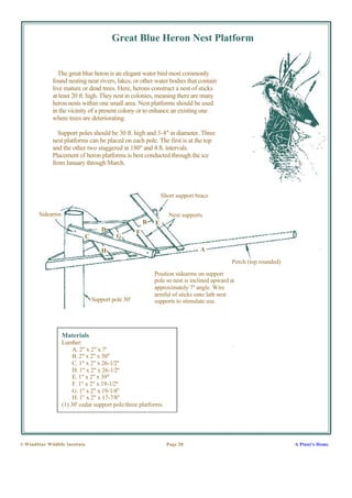 Building Nesting Boxes and Nesting Platforms