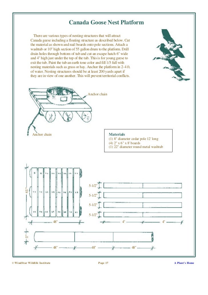Building Nesting Boxes and Nesting Platforms