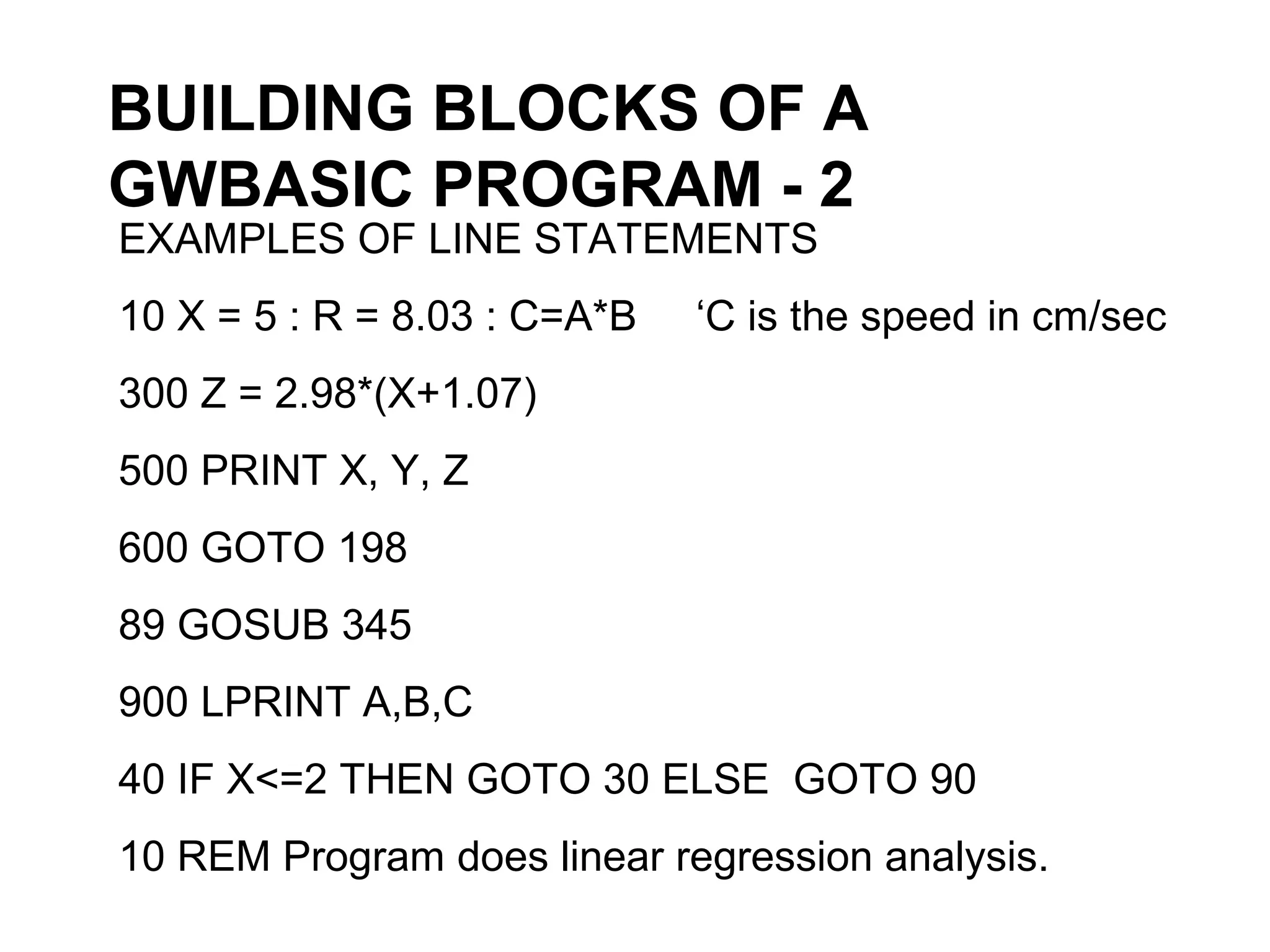 Building blocks 2 | PPT | Programming Languages | Computing