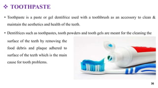 Toothpaste Conclusion BUILDING BLOCKS FOR DIFFERENT PRODUCT FORMULATIONS OF COSMETICS (1).pptx