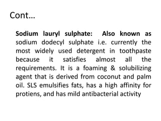 Building blocks for formulation shampoo and toothpaste | PPTX