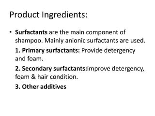 Building blocks for formulation shampoo and toothpaste | PPTX