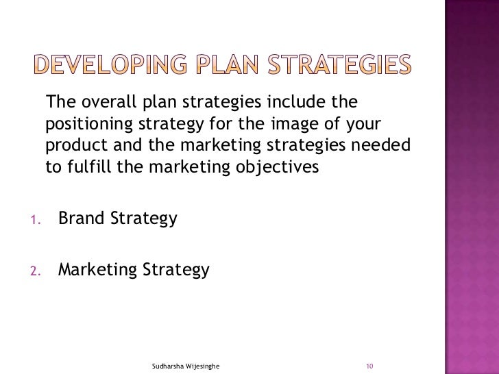 Building blocks of a marketing plan chapter 01