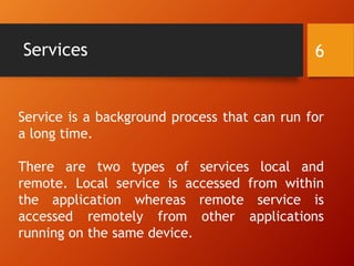 Building blocks of android | PPTX