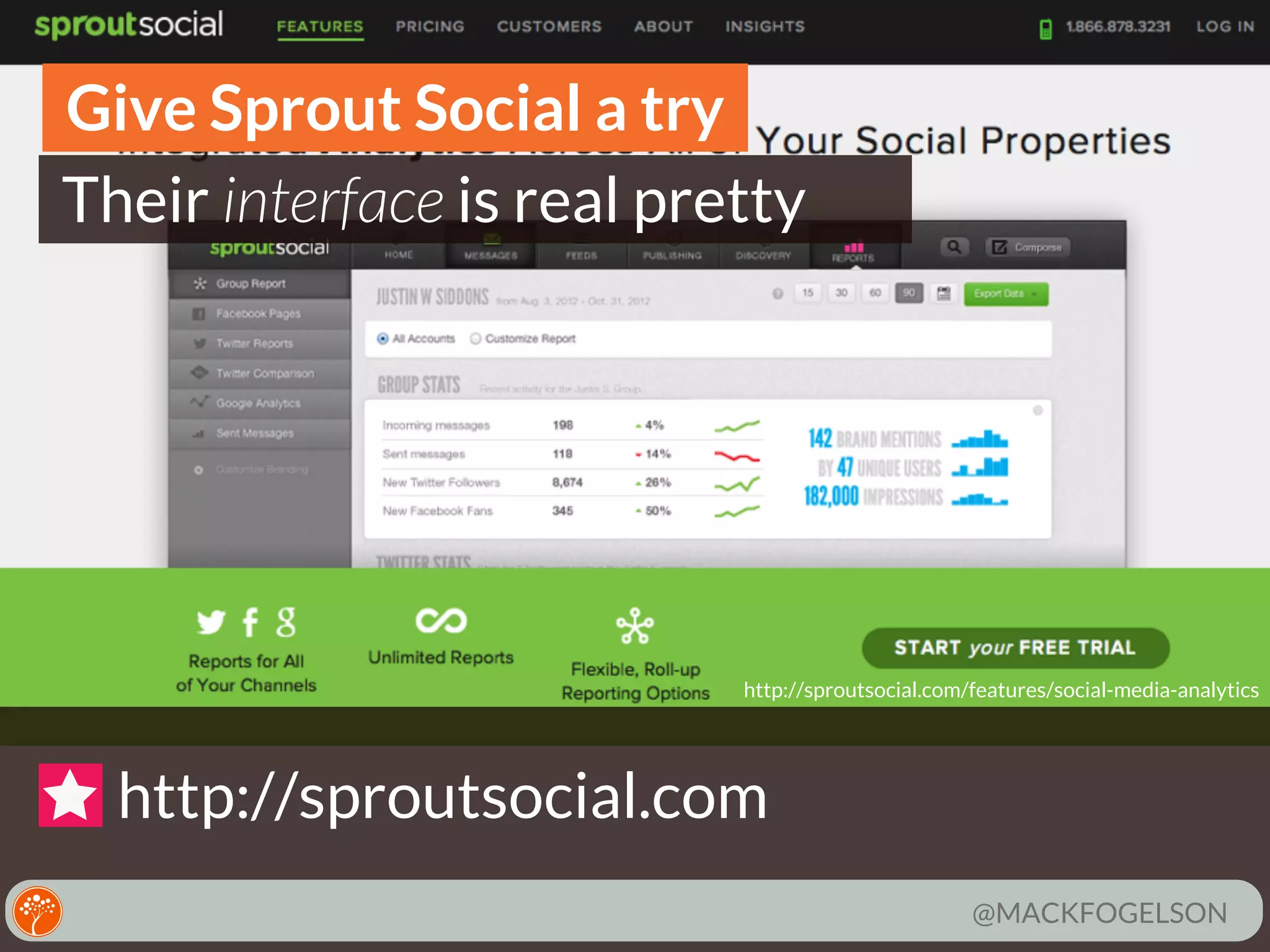 Give Sprout Social a try
Their interface is real pretty

http://sproutsocial.com/features/social-media-analytics

http://sproutsocial.com
@MACKFOGELSON

 