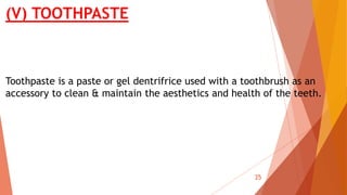 Toothpaste Conclusion Building blocks of different product formulations of cosmetics | PPTX