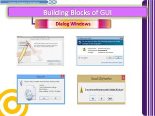 Dialog Windows
Prinsip asas penghurufan… Samb.
Human-Computer Interaction
 
