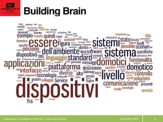 Building Brain
Novembre  2010   6  Laboratorio  di  Intelligenza  Artificiale  -­‐  Università  di  Udine  
 