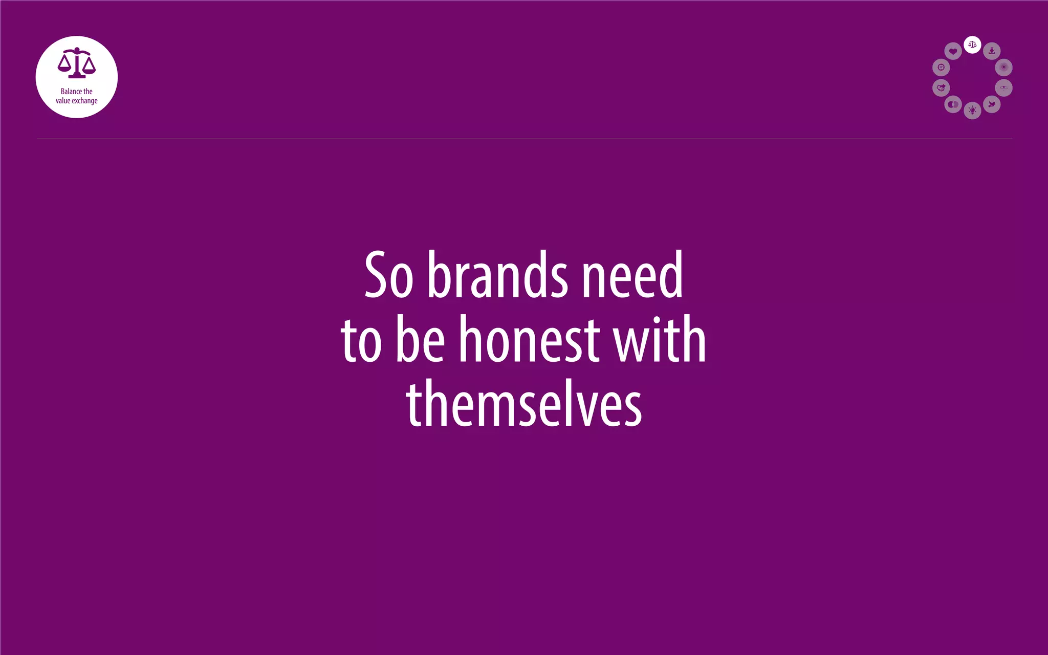 14 
So brands need 
to be honest with 
themselves 
Balance the 
value exchange 
 