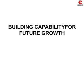 BUILDING CAPABILITYFOR FUTURE GROWTH 