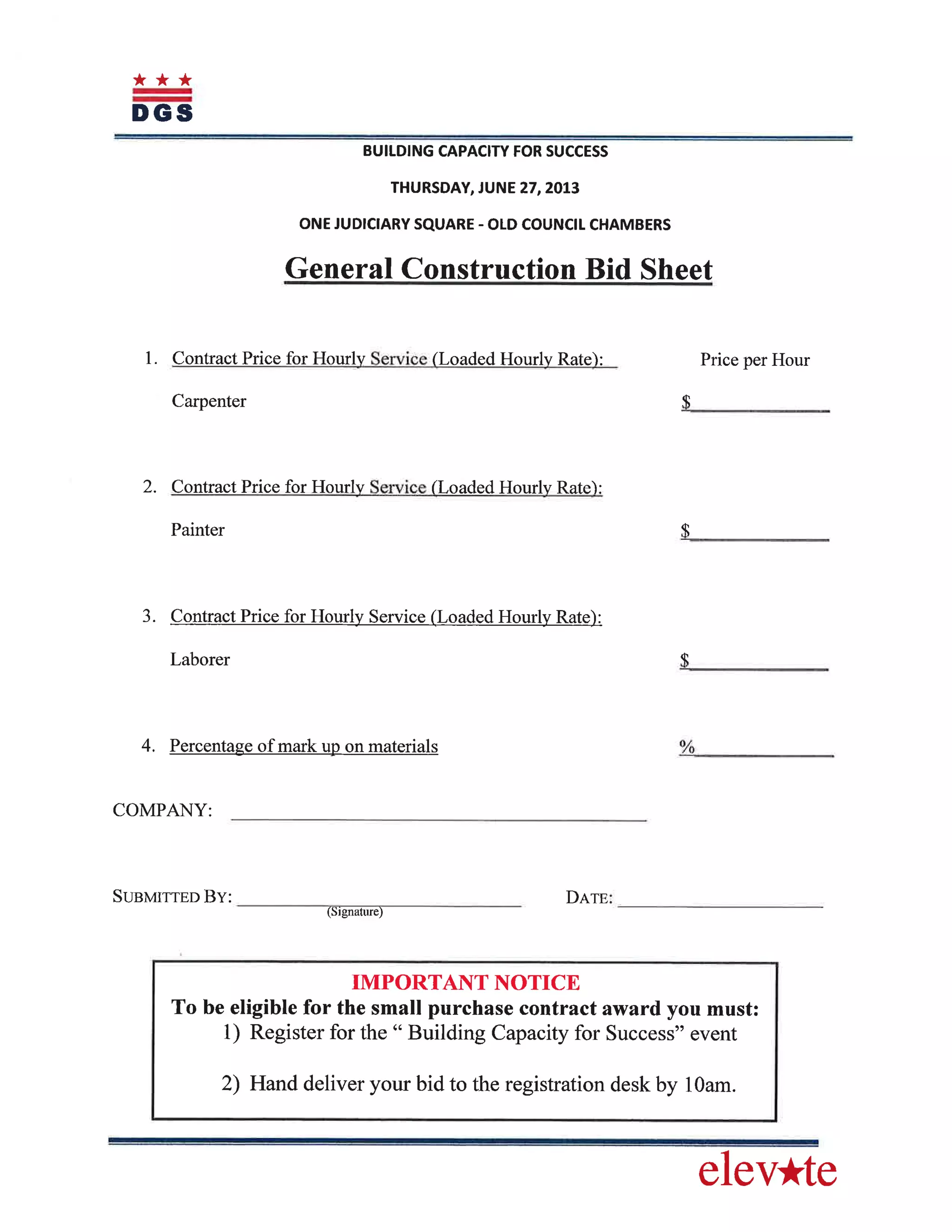 "Building Capacity For Success" Handouts