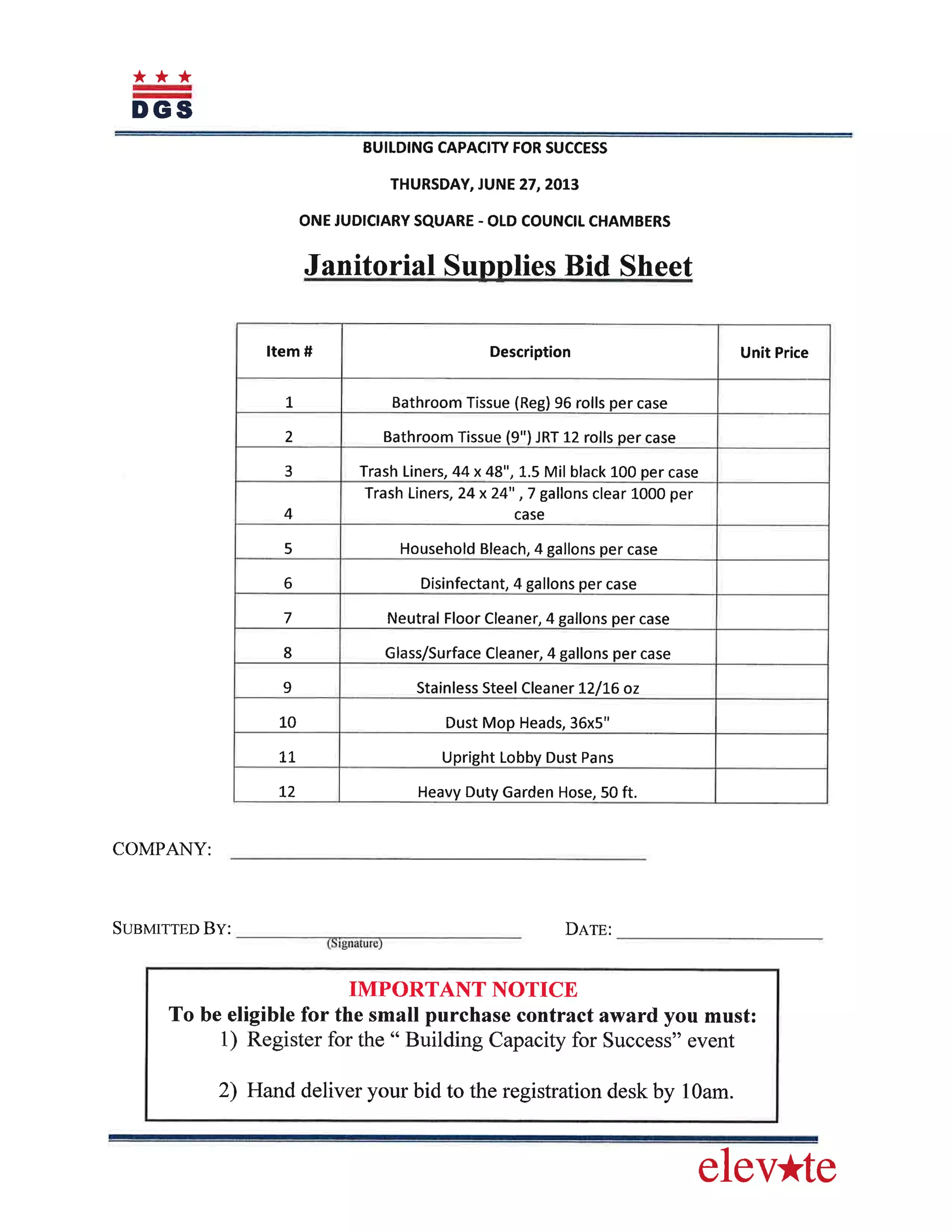 "Building Capacity For Success" Handouts