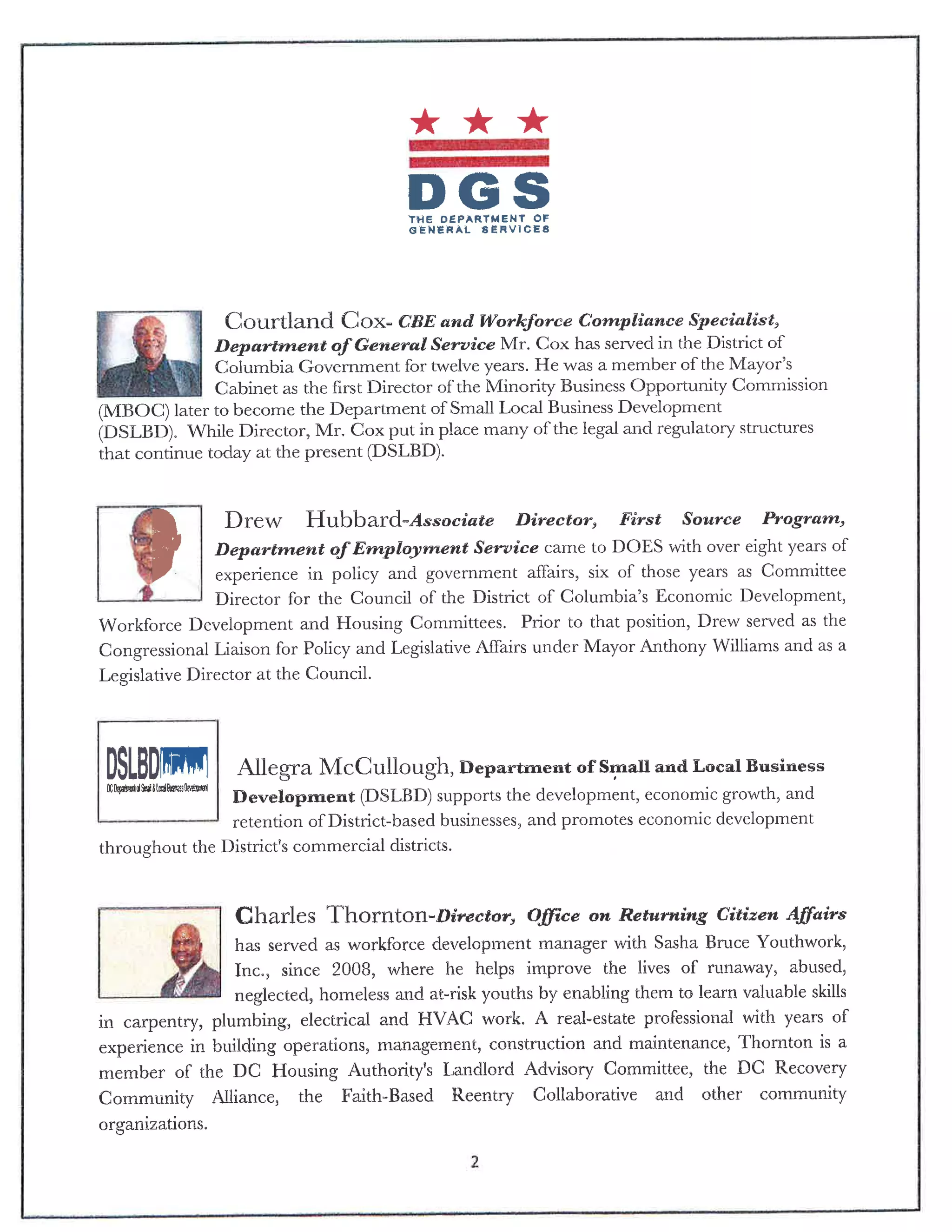 "Building Capacity For Success" Handouts