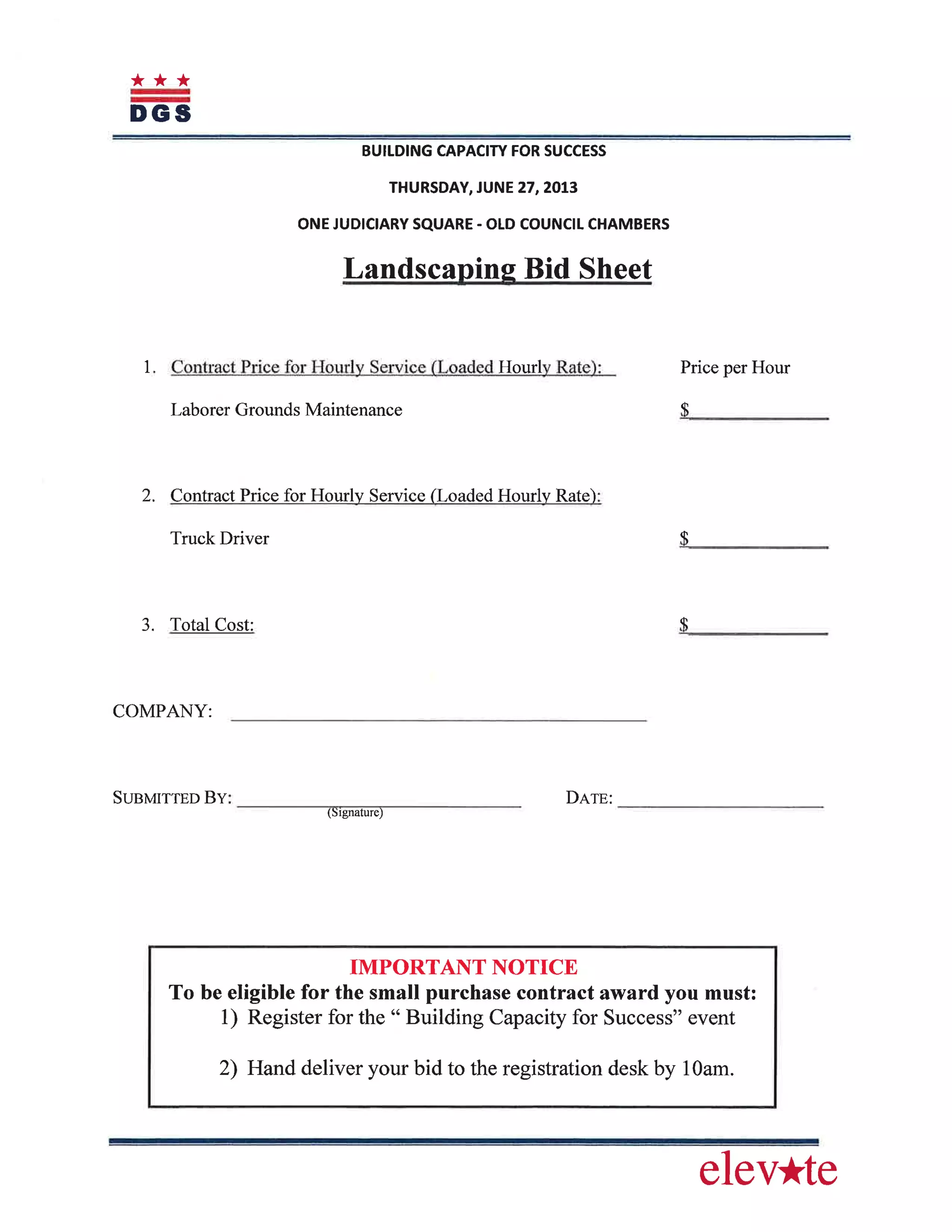 "Building Capacity For Success" Handouts