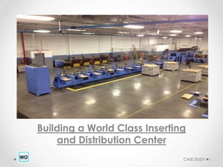 Building a World Class Inserting
    and Distribution Center
                               CASE STUDY   1
 