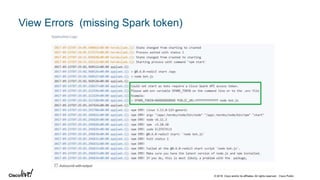 © 2018 Cisco and/or its affiliates. All rights reserved. Cisco Public
View Errors (missing Spark token)
 