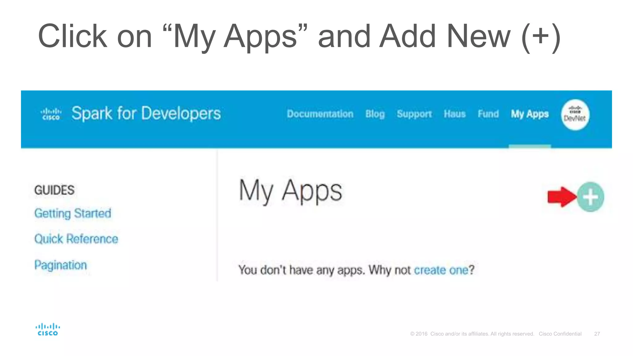 Click on “My Apps” and Add New (+)
 