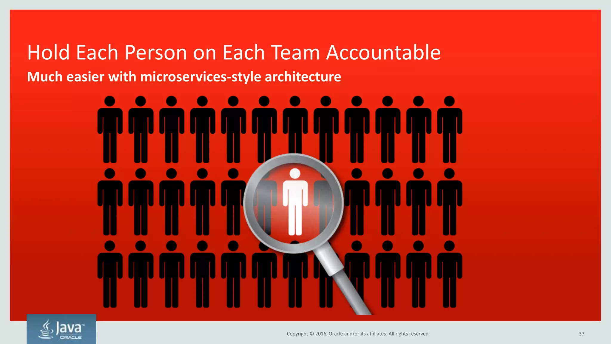Copyright © 2016, Oracle and/or its affiliates. All rights reserved.
Deploy
Test
Change to a Form of Agile Project Management
37
Develop
Waterfall
Design
Develop
Test
Deploy
Discover
Design
Discover
Design
Develop
Test
Deploy
Discover
Design
Develop
Test
Deploy
Discover
Design
Develop
Test
Deploy
Discover
Agile
 