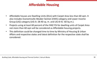 Building Codes, Affordable Housing and Thermal Comfort.pptx