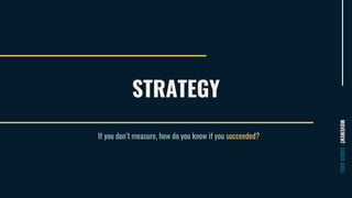 STRATEGY
MOVEMENT/SHIRAABEL
If you don’t measure, how do you know if you succeeded?
 