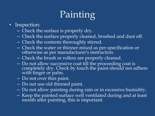 Checking On Paint Example Building Construction powerpoint for diploma engineering students | PPTX