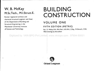 Building construction vol-1 | PDF