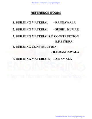 Building construction and materials notes | PDF