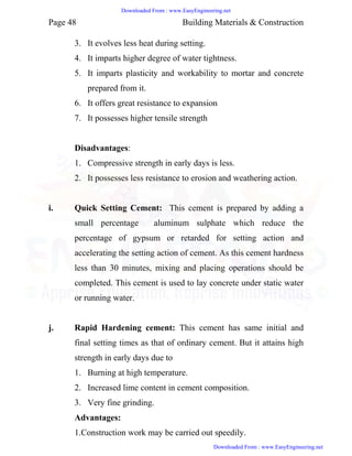 Building construction and materials notes | PDF