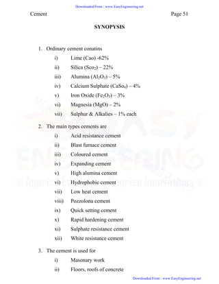 Building construction and materials notes | PDF