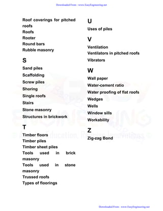 Building construction and materials notes | PDF