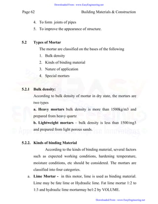 Building construction and materials notes | PDF