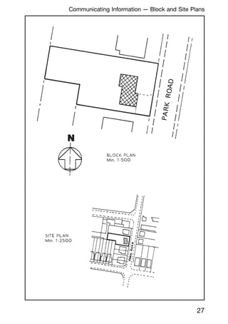 1:2500
1: 500
27
Communicating Information --- Block and Site Plans
 