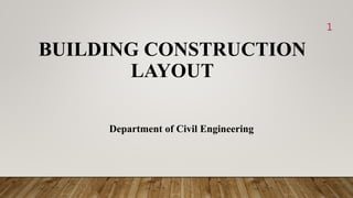 1
BUILDING CONSTRUCTION
LAYOUT
Department of Civil Engineering
 