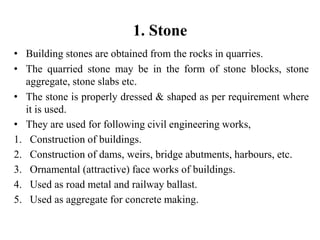 Building construction materials stone | PPTX