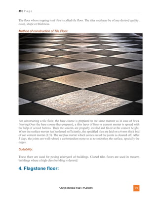 Tiles Base Course Building construction notes pdf | PDF