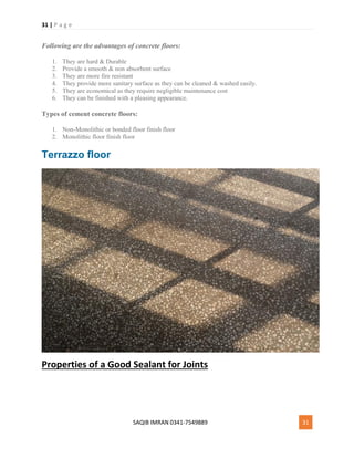 Flooring Notes Building construction notes pdf | PDF