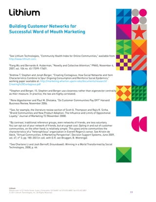 Building Customer Networks for Successful Word of Mouth Marketing