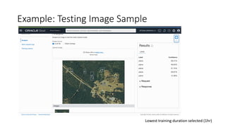 Example: Testing Image Sample
Lowest training duration selected (1hr)
 