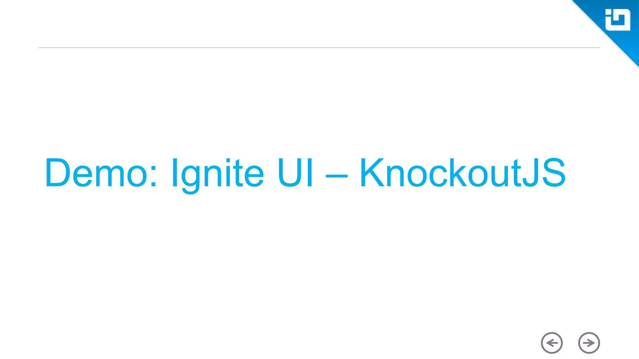 Demo: Ignite UI – KnockoutJS 