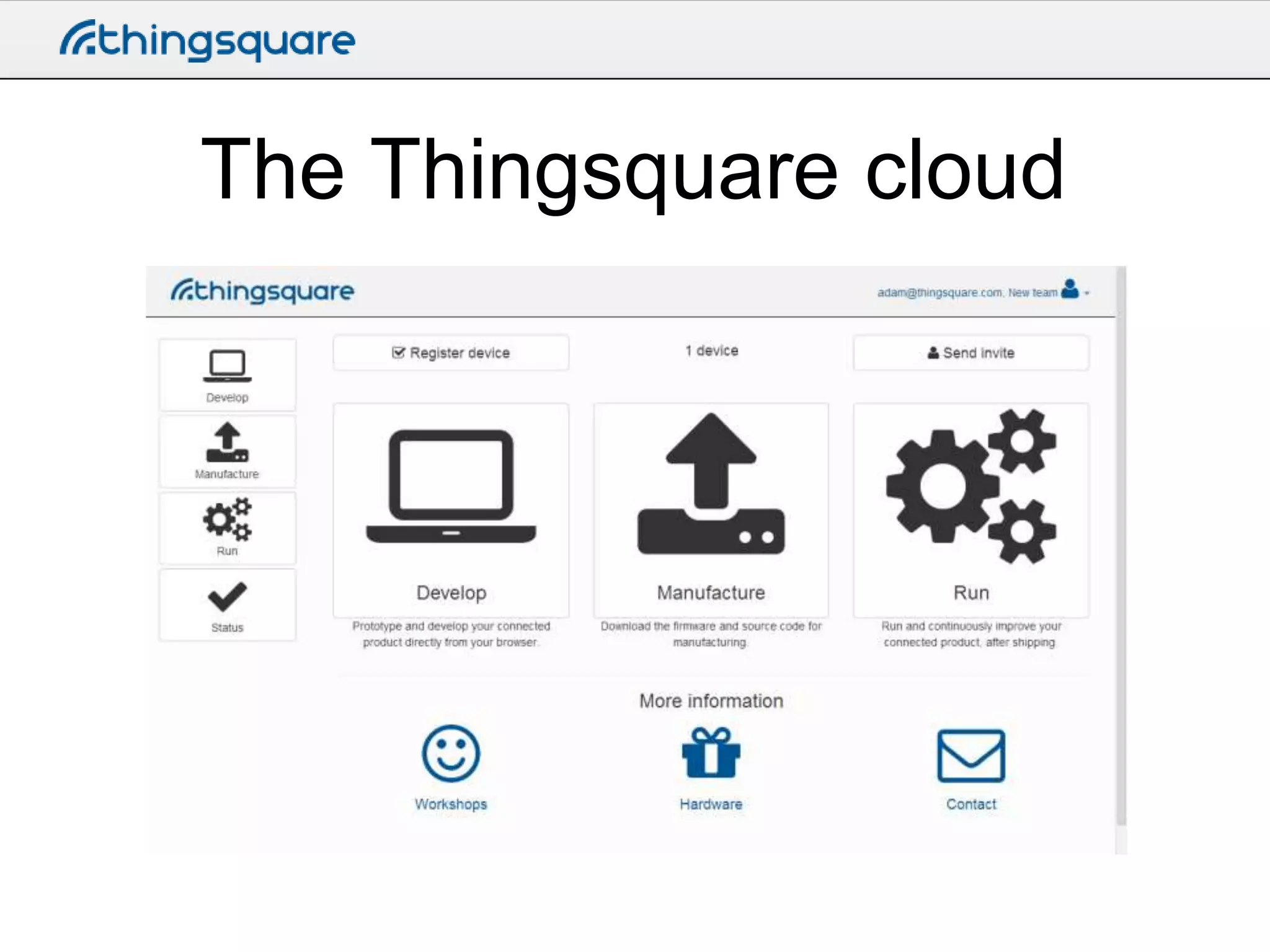 The Thingsquare cloud

 