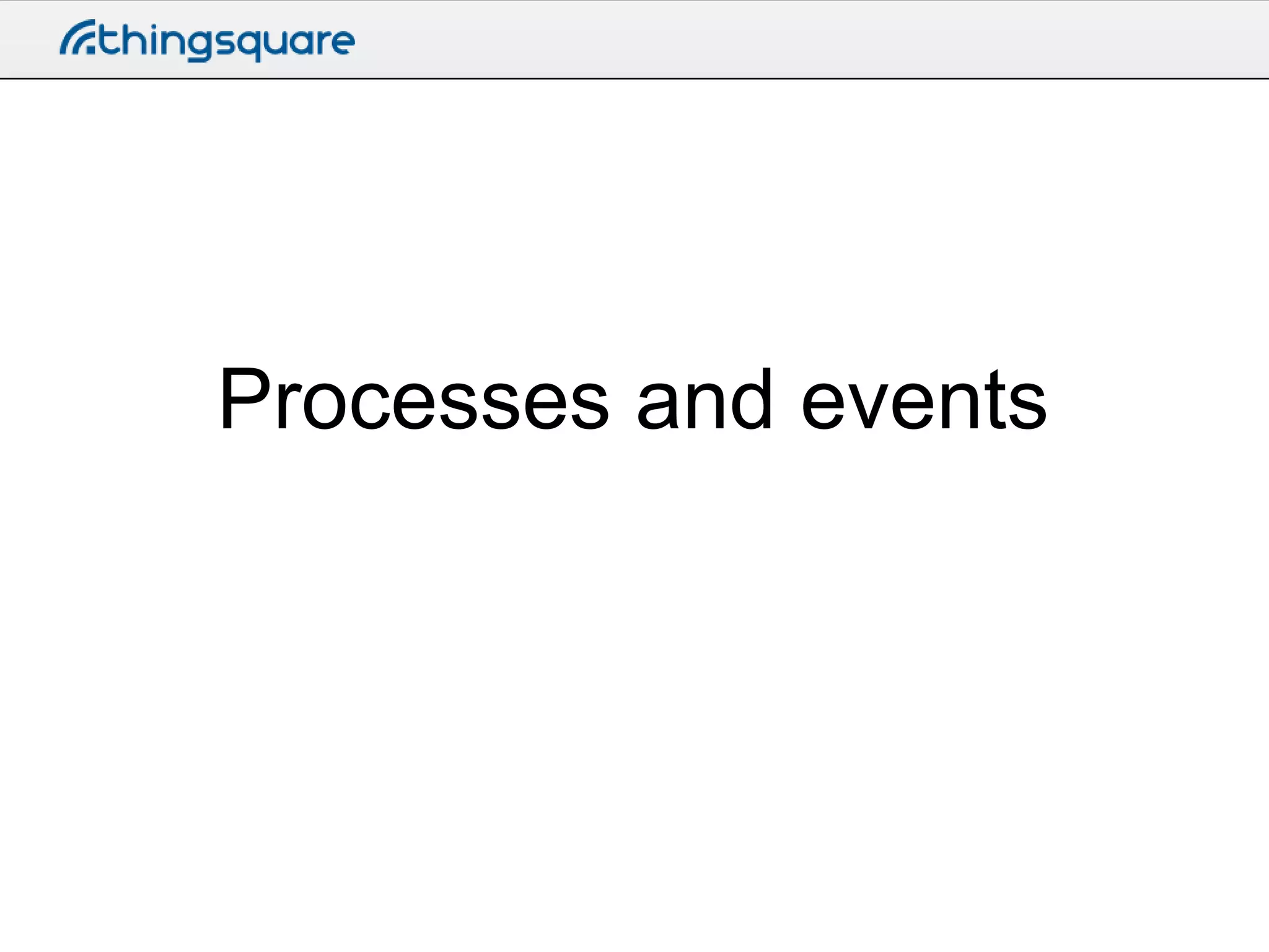 Processes and events

 