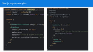 Next.js pages examples
 