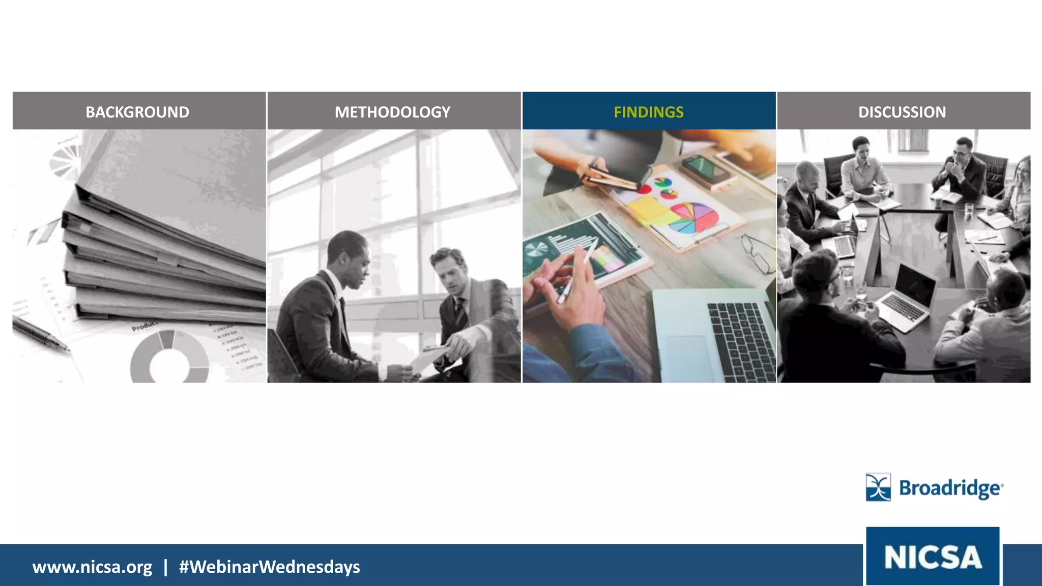 www.nicsa.org | #WebinarWednesdays
BACKGROUND METHODOLOGY FINDINGS DISCUSSION
 
