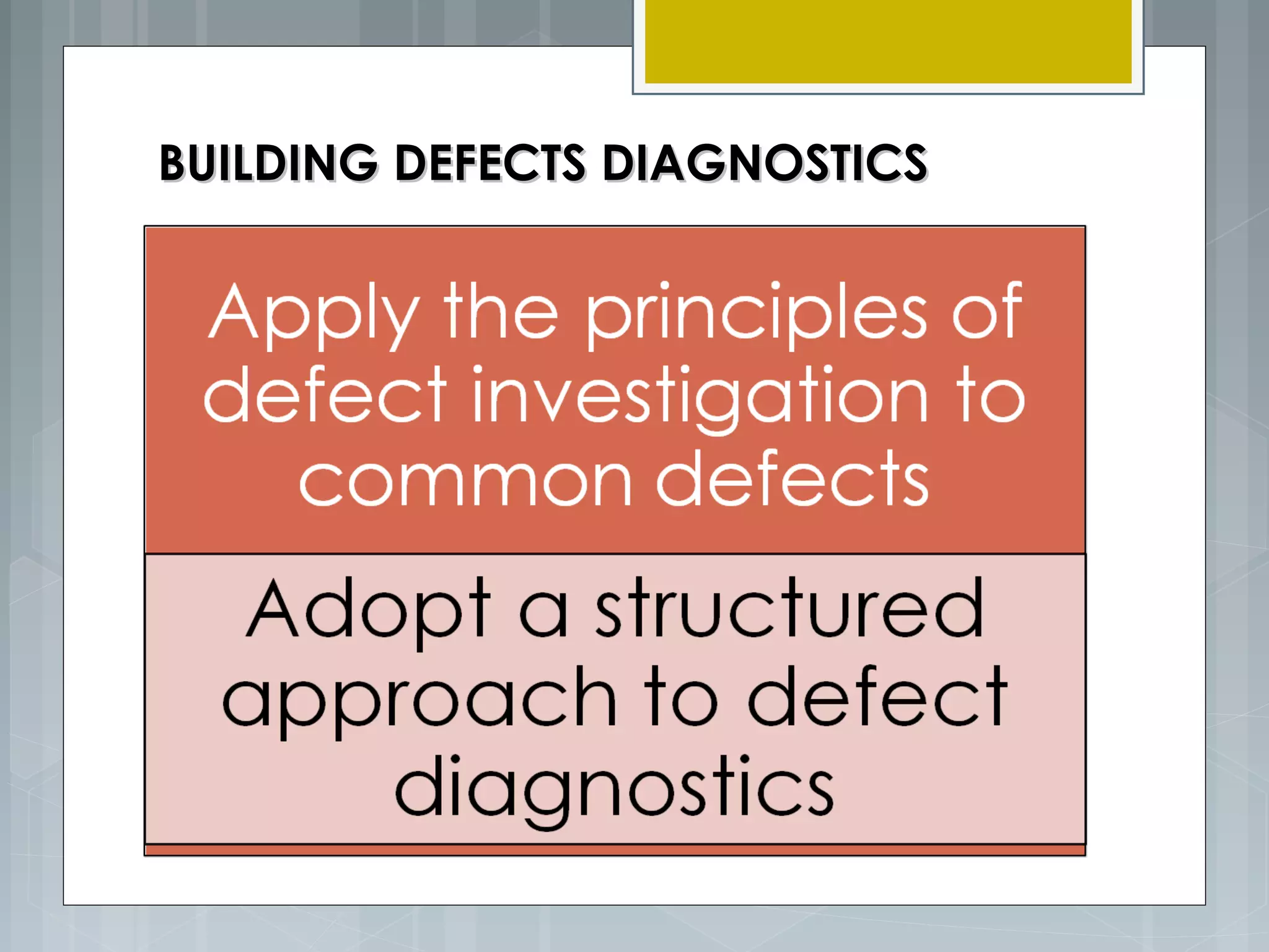 019 Buiding defects diagnostics | PPT