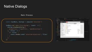 Building desktop applications for fun with electron | PDF