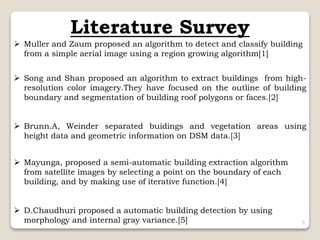 Automatic Building detection for satellite Images using IGV and DSM | PPTX