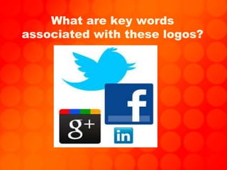 What are key words
associated with these logos?
 